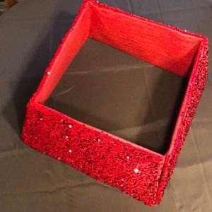 NIB Red Sequined Christmas Tree Stand cover